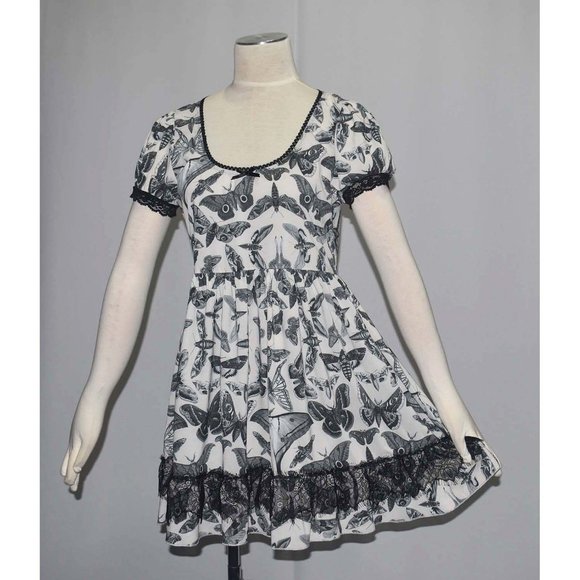 Dolls Kill Monochrome Butterfly Mini Dress - Picture 4 of 7